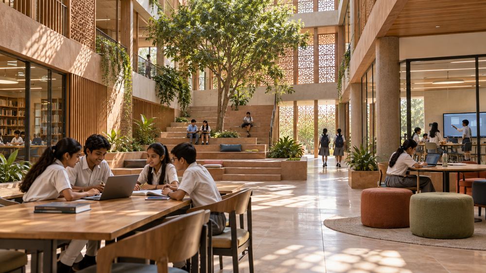 Modern Gurukul school interior design look